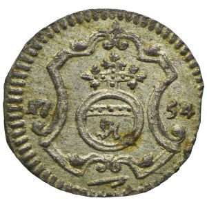 August III Sas, halerz 1754, Drezno