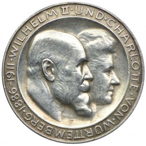 Niemcy, Witembergia, Wilhelm II, 3 marki 1911 F, Stuttgart
