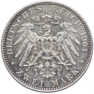 Niemcy, Prusy, Wilhelm II, 2 marki 1901, Berlin