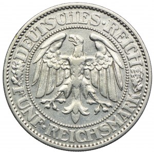 Deutschland, Weimarer Republik, 5 Mark 1928 J, Hamburg