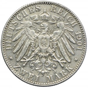 Niemcy, Prusy, Wilhelm II, 2 marki 1901, Berlin