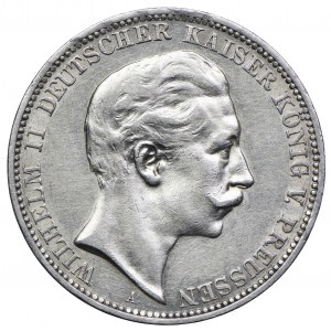 Niemcy, Prusy, Wilhelm II, 3 marki 1909 A, Berlin