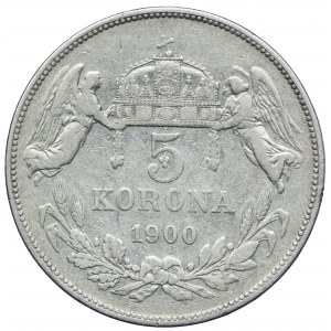 Ungarn, Franz Joseph I., 5 Kronen 1900 KB, Kremnica