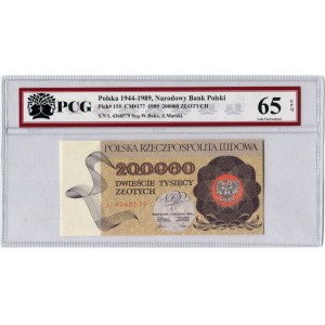200.000 złotych 1989 - L - PCG 65 EPQ