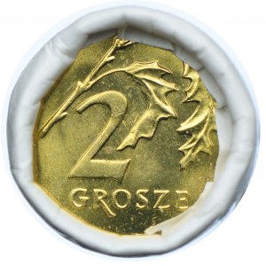 2 grosze 1992, rulon bankowy (50szt.)