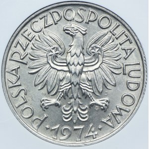 5 złotych 1974 Rybak, GCN MS66