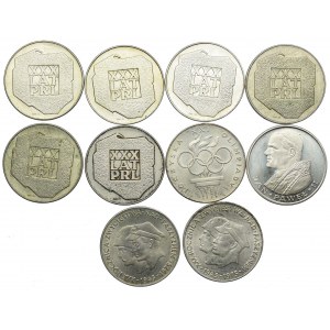 Set PRL, 200zl XXX lat PRL, Olympische Spiele, Soldaten, 1000zl 1982 Johannes Paul II (10 Stück)