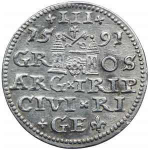 Sigismund III. Vasa, Trojak 1591, Riga