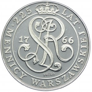 20 000 zlatých 1991, 225 rokov Varšavskej mincovne, MINCOVŇA VARŠAVA, nikel