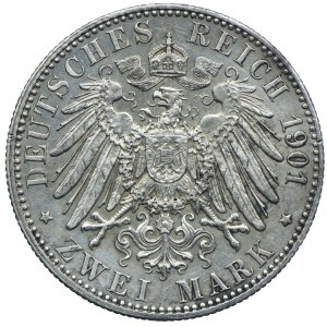 Niemcy, Prusy, Wilhelm II, 2 marki 1901, Berlin