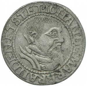 Sliezsko, Krosnianske vojvodstvo, Jan Kostrzyn, penny 1544 Krosno