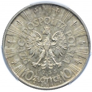 10 złotych 1935, Józef Piłsudski, PCGS MS62