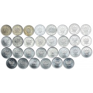 Zestaw monet PRL, 1 złoty 1949-1987 (30szt.)