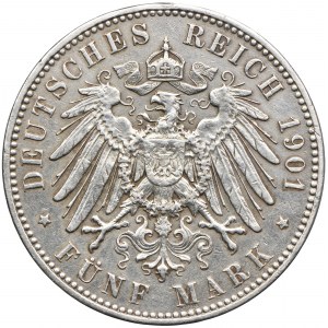 Niemcy, Saksonia, Albert, 5 marek 1901 E, Muldenhütten