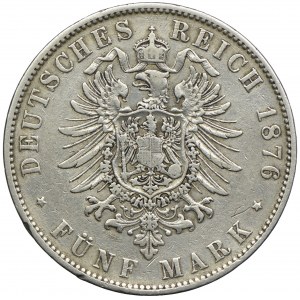 Niemcy, Saksonia, Albert, 5 marek 1876 E, Muldenhütten