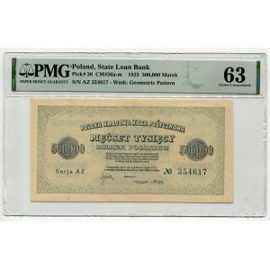 500.000 marek 1923 - Serja AZ - PMG 63