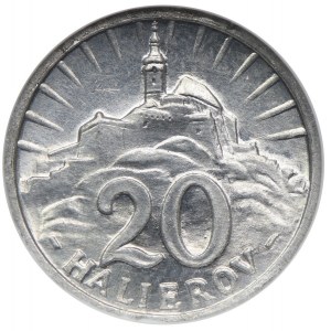 Słowacja, 20 halerzy 1943, NGC MS64