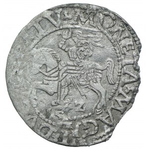 Sigismund II Augustus, half-penny 1562 Vilnius, destrukt-double minting