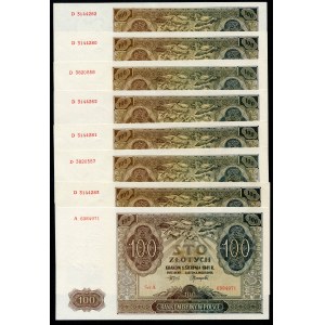 Zestaw banknotów 100 złotych 1941 - A, D -