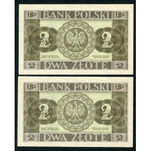 Zestaw banknotów 2 złote 1936 (2 szt.)