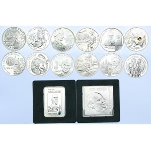 Zestaw monet, 10, 20 złotych 2002-2003 (14szt.)