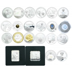 Zestaw monet, 10 złotych 2008-2009 (22szt.)