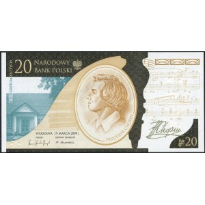 20 złotych 2009, Fryderyk Chopin