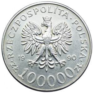 100.000 złotych 1990, Solidarność, typ A