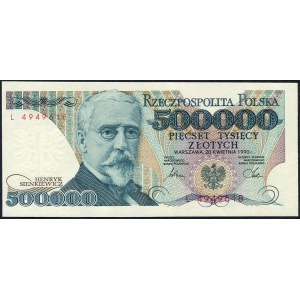 500.000 złotych 1990 - L -