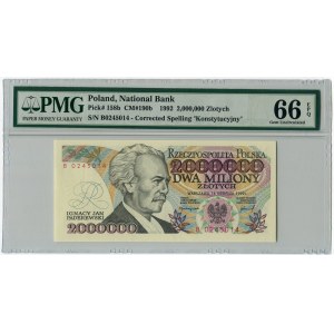 2.000.000 złotych 1992 - B - PMG 66 EPQ