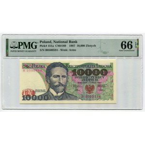 10.000 złotych 1987 - B - PMG 66 EPQ