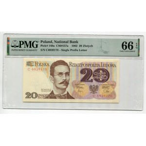 20 złotych 1982 - C - PMG 66 EPQ