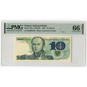 10 złotych 1982 - B - PMG 66 EPQ