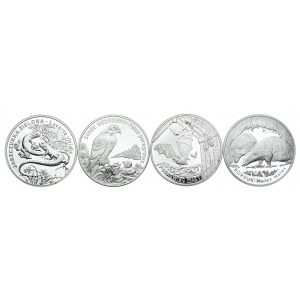 Zestaw monet, 20 złotych 2008-2011, Zwierzęta (4szt.)
