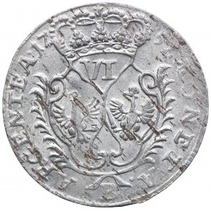 Śląsk, Śląsk pod panowaniem pruskim, Fryderyk II, szóstak 1757 B, Wrocław