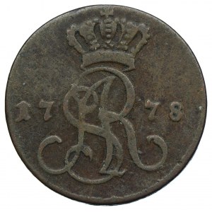 Stanisław August Poniatowski, Pfennig 1778 EB, Warschau