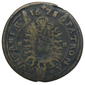 Ungarn, Leopold I., 15 krajcars 1678 KB, Kremnica - Eine FALSCHE FALSCHE FALSCHE FAKTEN DER ZEIT