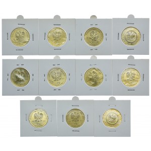 Zestaw monet, 2 złote 1997-1998 (11 szt.)