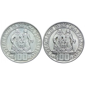 Zestaw monet, 100 złotych 1966, Mieszko i Dąbrówka (2szt.)