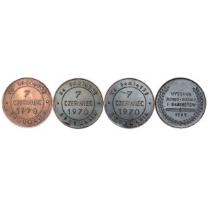 Medaillen der Cieszyn Numismatik 1969-70 (4Stk.)