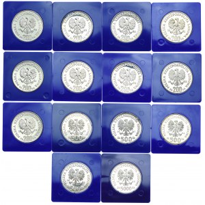 Zestaw monet, Poczet Królów 1979-1989 (14szt.)