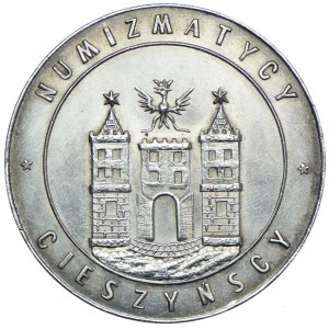 Medal Cieszyn Cieszyńscy Numizmatycy, na pamiątkę spotkania 1970, srebro