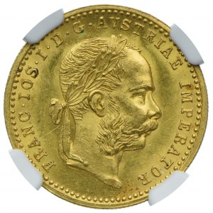 Austria, Franciszek Józef I, dukat 1896, Wiedeń, NGC MS62