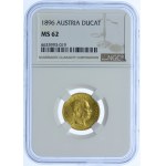 Austria, Franciszek Józef I, dukat 1896, Wiedeń, NGC MS62