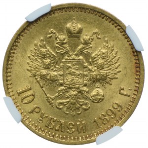 Russland, Nikolaus II, 10 Rubel 1899 ФЗ, St. Petersburg, NGC MS62