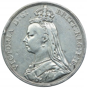 Wielka Brytania, Wiktoria, 1 korona 1889, Londyn