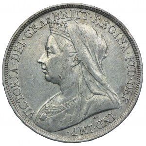 Wielka Brytania, Wiktoria, 1 korona 1897 LX, Londyn