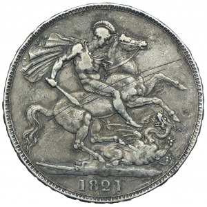 Wielka Brytania, Jerzy IIII, 1 korona 1821, Londyn
