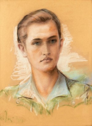 Józef KIDOŃ (1890 - 1968), Portret młodzieńca, 1943