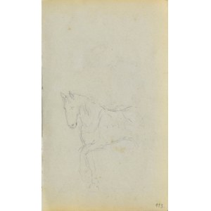 Jacek MALCZEWSKI (1854-1929), Szkic kroczącego konia